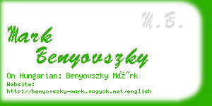 mark benyovszky business card